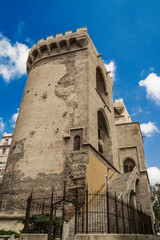 Valencia, Spain - 07/19/2019: Towers of Quart (Torres de Quart) - A Gothic Architecture