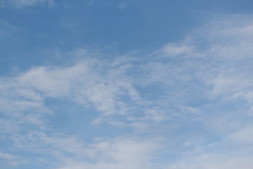 Sunset on the beach and blue sky white cloud