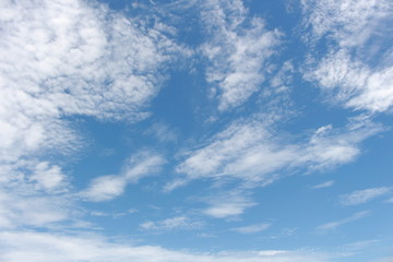 Sunset on the beach and blue sky white cloud