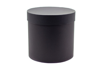 black hat box isolated on white background