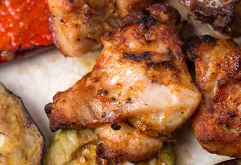 Mixed grilled meats platter.