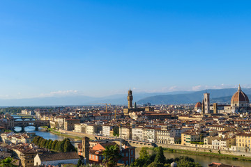 Fototapeta premium Florence cityscape from piazza Michelangelo