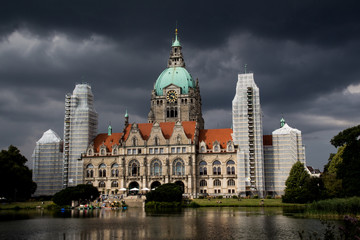 Obraz premium Neues Rathaus Hannover, New City Hall Hannover