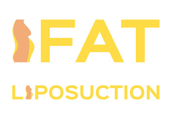 liposuction and fat icon vector / logo