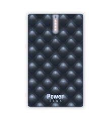 Textured 3D realistic powerbank isolated on white background.