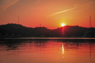 Naklejka premium 夕焼け空