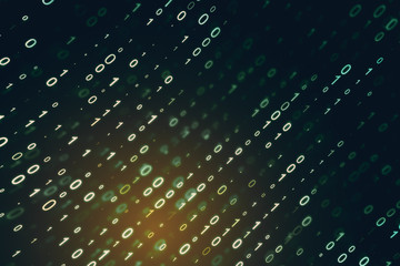 Creative yellow binary code background