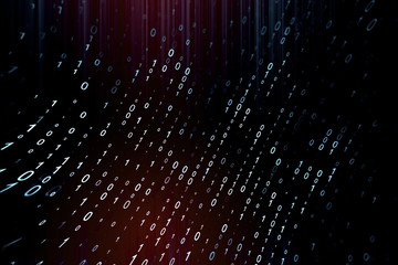 Creative red binary code background
