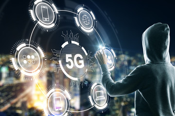 Internet speed and malware concept