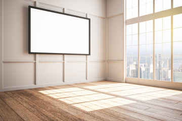 Interior with empty billboard