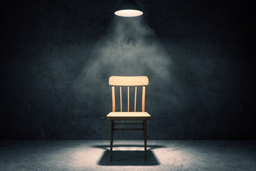 Illuminated chair in interior - Powered by Adobe