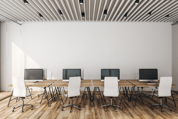 Concrete coworking officeinterior
