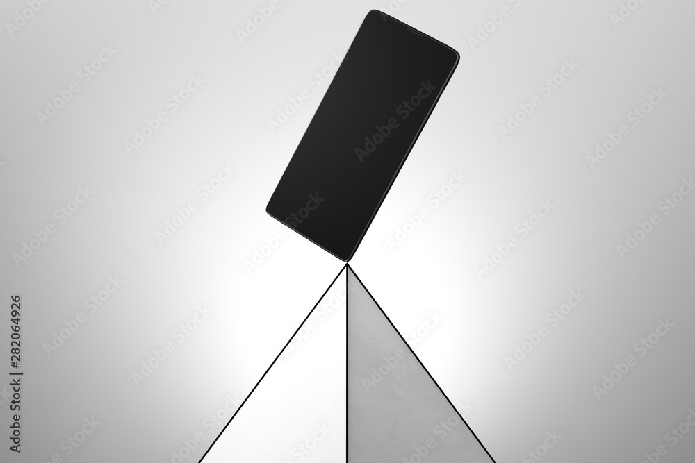 Poster Triangle with empty smartphone