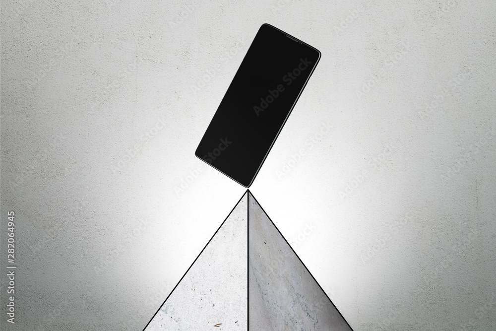 Poster Triangle with empty cellphone