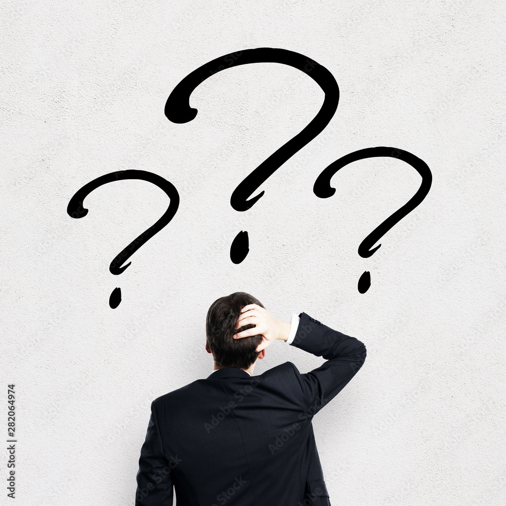 Poster confusion and faq concept