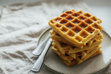 Belgian waffle portion