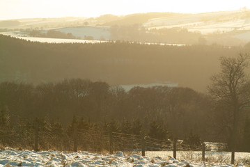 Broadway Tower Country Park in Winter covered in snow