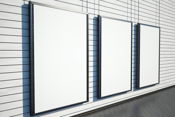 Interior with empty banners