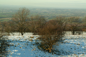 Broadway Tower Country Park in Winter covered in snow