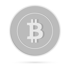 Bitcoin, internet currency coin isolated on white 