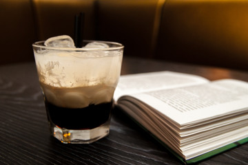 cup of coffee cocktail  on the table