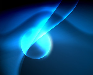 Shiny color bright neon abstract wave template. Abstract bright light. Neon light glowing effect. Space background. Abstract shape