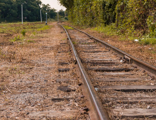 Obraz premium Old stell railway in Uzhorod