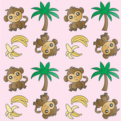 seamless monkey pattern