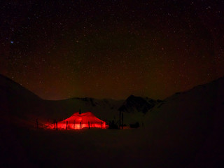 Night in the mountain