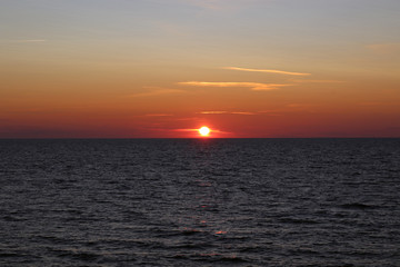 sunset at sea