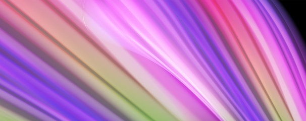 Fluid liquid color wave lines, glowing colorful light effect, abstract composition template. Geometric technology abstract pattern. Movement concept