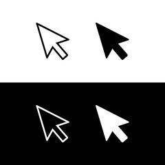 cursor icon vector. Click icon vector