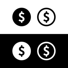 dollar money icon set. Dollar symbol, Money sign vector