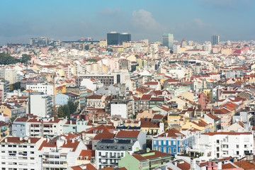 View direction north, overlooking the Arroios district of Lisbon to the Instituto Superior Técnico, a public school of engineering 