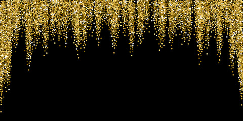 Gold glitter luxury sparkling confetti. Scattered 