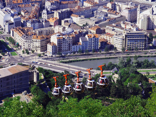 t&eacute;l&eacute;ph&eacute;rique grenoble vue du ciel