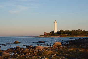 Fototapeta na wymiar Langer Erik, ist ein Leuchtturm auf der an der Nordspitze der schwedischen Ostseeinsel Öland