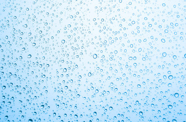 Water drops on glass, rain drop