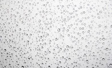 Water drops on glass, rain drop