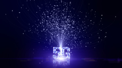 5G connectivity digital data futuristic information of things IOT big data cloud computing using artificial intelligence AI, Technology background concepts