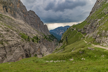 Obraz premium Rifugio Bergamo, Grasleitenhütte - Rosengarten - Südtirol
