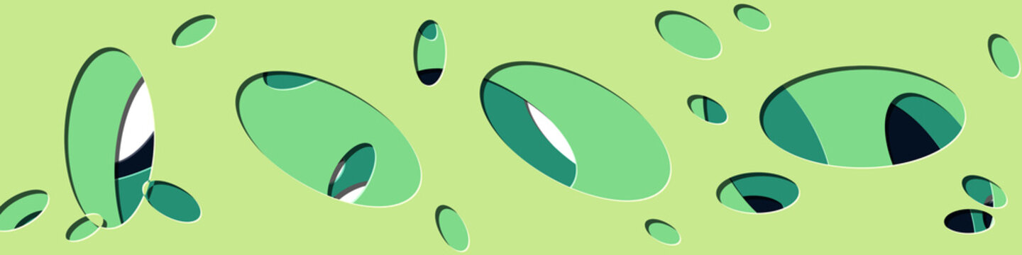 Abstract Generative Art color distributed ellipse holes background illustration