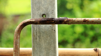 Rust and corrosion in the weld.Corrosion of metal.Rust of metals.Corrosive Rust on old iron.