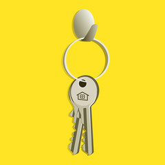 Keys on the hanger, at the door, so as not to forget when you leave the house