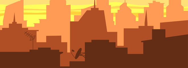 landscape of a modern city  EPS-10