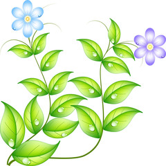 Leaf and flower design illustration