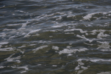 waves on  the beach close up
