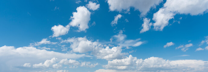 Beautiful blue sky and clouds. Nature sky background.