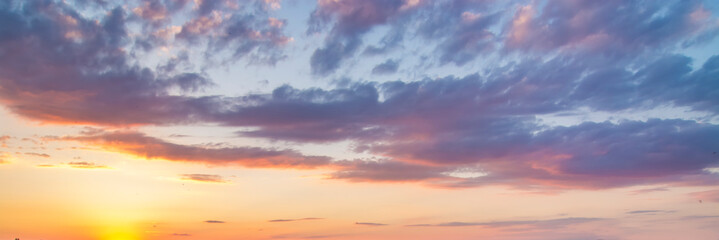 Beautiful sunset sky. Nature sky backgrounds.