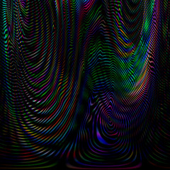 Wavy abstract glitch effect.
